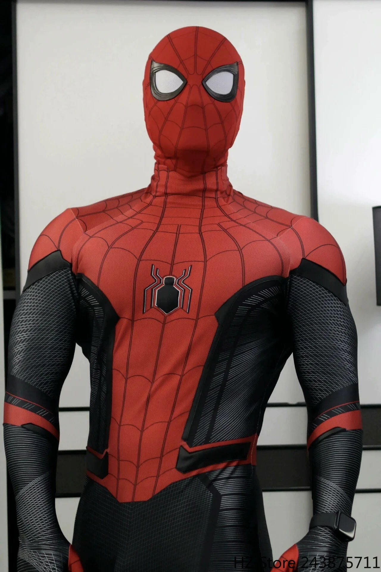 1:1 Customized Holland Spider-Man Jumpsuit with Sole and 3D Logo Full Spiderman Set Tight Fitting Clothes