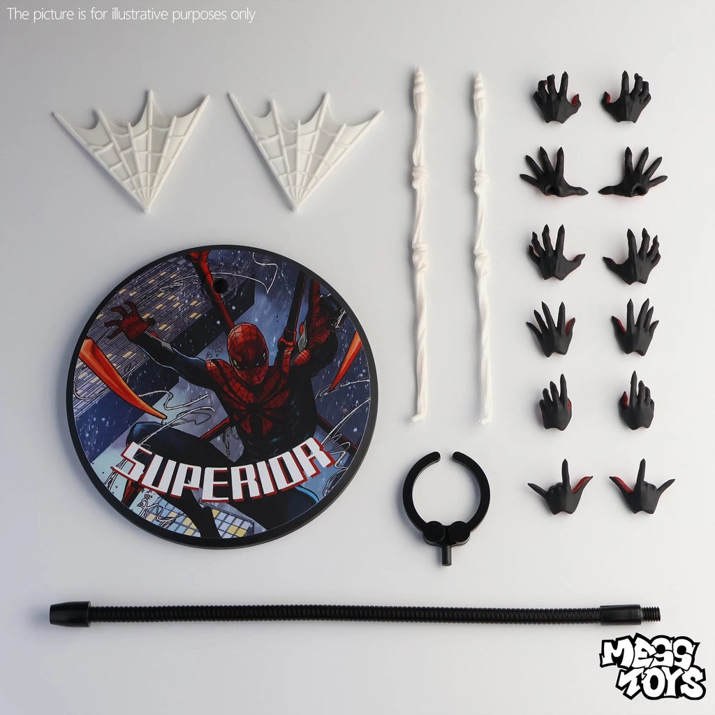 MessToys Superior Spiderman Action Figure Mess Toys Superior Spider Man Figure CT Toys Figurine Statue Model Gifts Kid Toy
