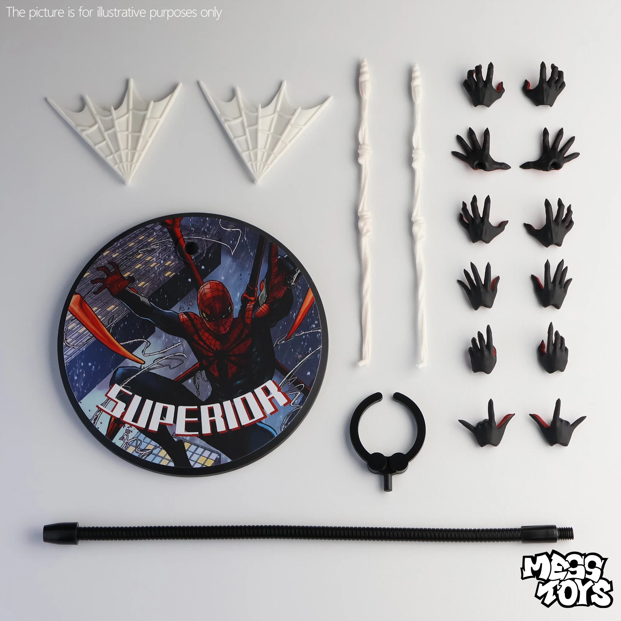 MessToys Superior Spiderman Action Figure Mess Toys Superior Spider Man Figure CT Toys Figurine Statue Model Gifts Kid Toy