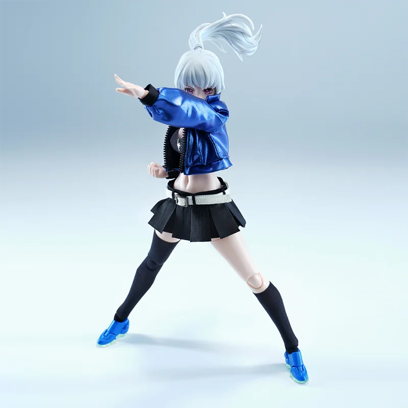 [IN-STOCK]Nuke Matrix Fantasy Girls CF08 Cyclone Hopper Yip Fung Sim Mecha Girl Buildable Action Figure With Cyber Motorcycle