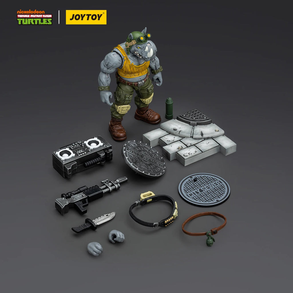 JOYTOY JOYTOY TMNT Teenage Mutant Ninja Turtles Beebop &amp; Rocksteady 1/18 Actionfigur Modellspielzeug