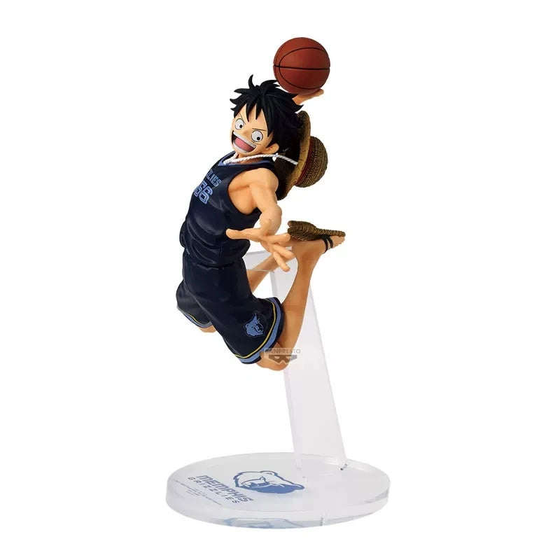 Bandai Banpresto One Piece × Nba Msp Monkey D. Luffy Co-Branded Authentic Figure Desktop Ornament Gift Collection Model Genuine
