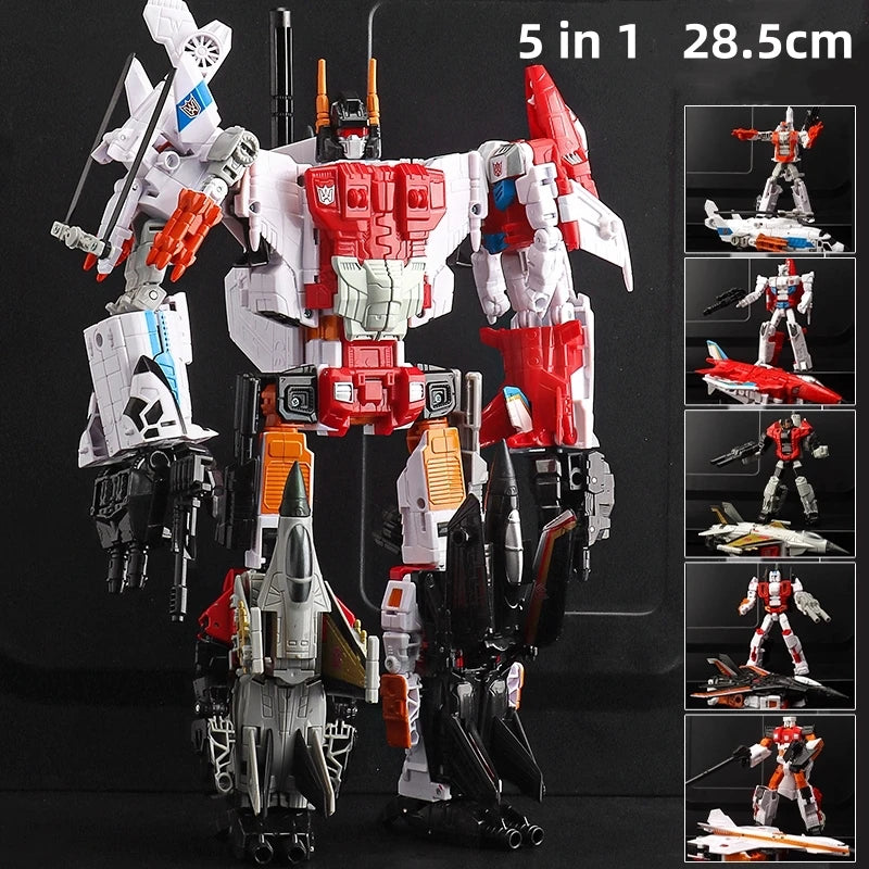 HAIZHIXING NEW 5 IN 1 Transformation Classic Devastator Model Toys G1 Robot Car Aircraft Tank Model Anime Action Figure Kids