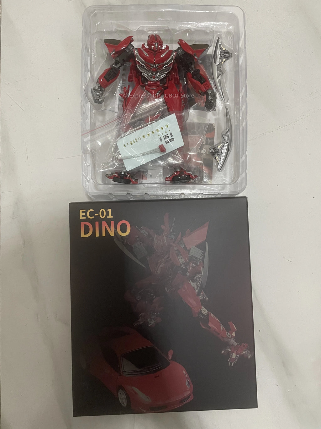 [Голяма отстъпка] Transformation 2.0 VER EC-01 EC01 KO UniqueToys UT-R06 UTR06 Дино Червен Дашър 17.2 см алуминиева фигурка робот