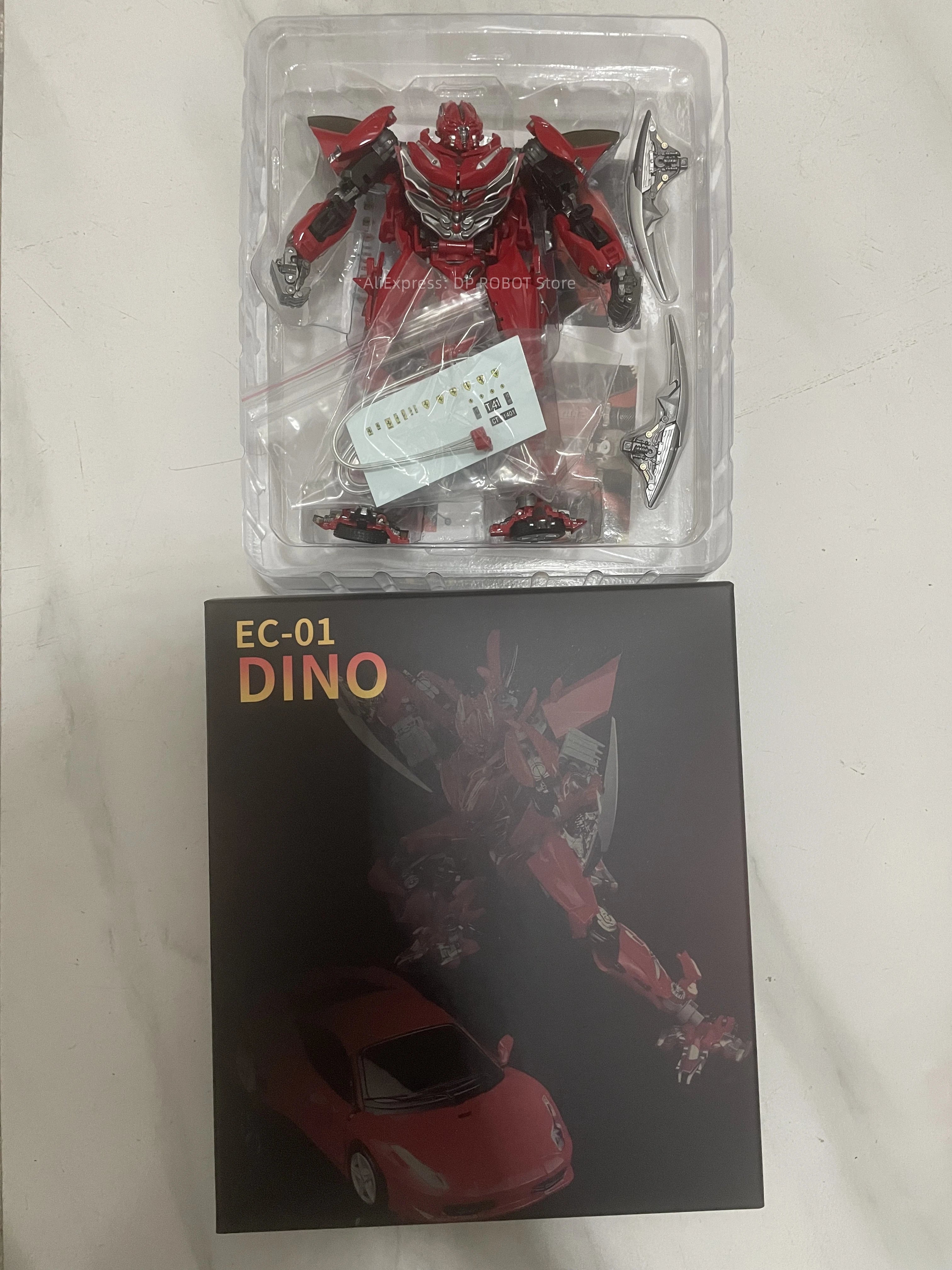 [Голяма отстъпка] Transformation 2.0 VER EC-01 EC01 KO UniqueToys UT-R06 UTR06 Дино Червен Дашър 17.2 см алуминиева фигурка робот