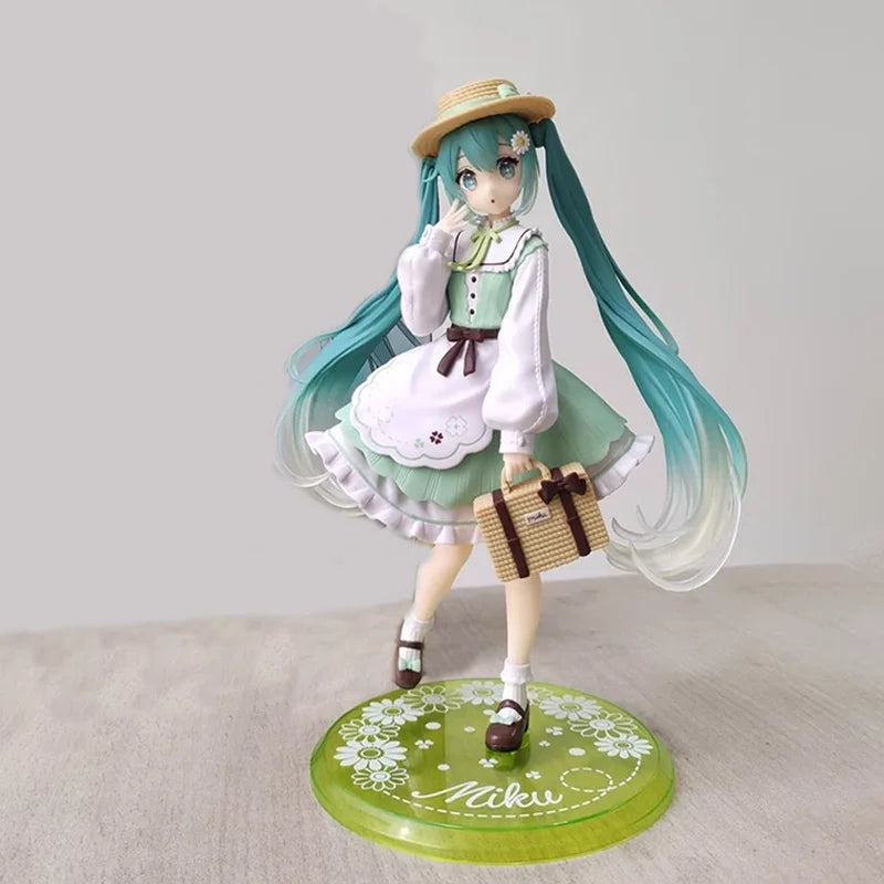 18 см модна аниме фигурка Хацуне Мику мажоретка Хацуне Мику екшън фигурки Kawaii момичета фигурка PVC колекция модели играчки