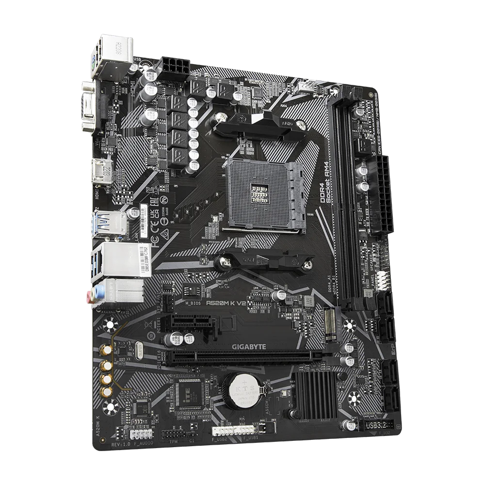 GIGABYTE A520M Motherboard A520M K V2 Motherboard AM4 DDR4 Micro-ATX M.2 NVMe support Ryzen 5 5600G Ryzen 5 5700G 3800 cpu new