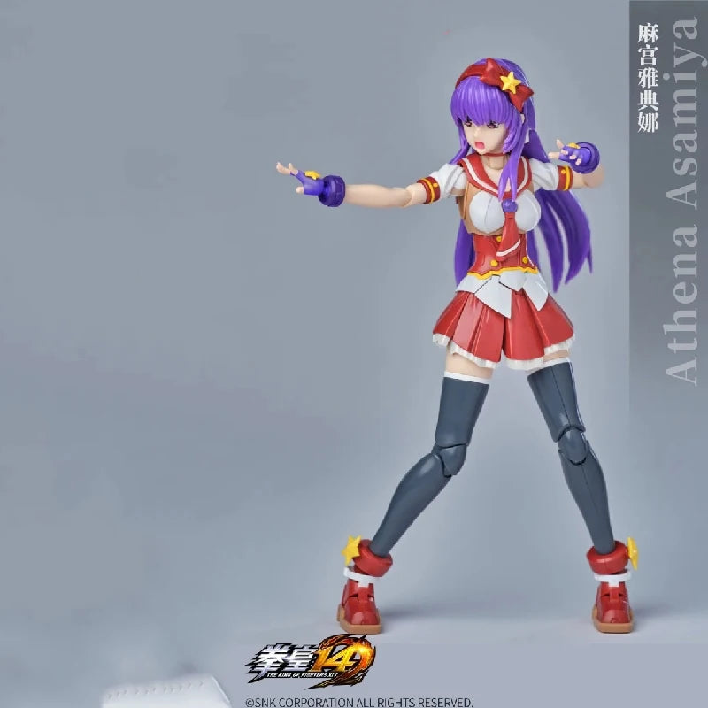 Original THE KING OF FIGNTERS XIV ATHENA ASAMIYA Anime Action Figure Assembly Model Toys Collectible Model Ornaments Gifts