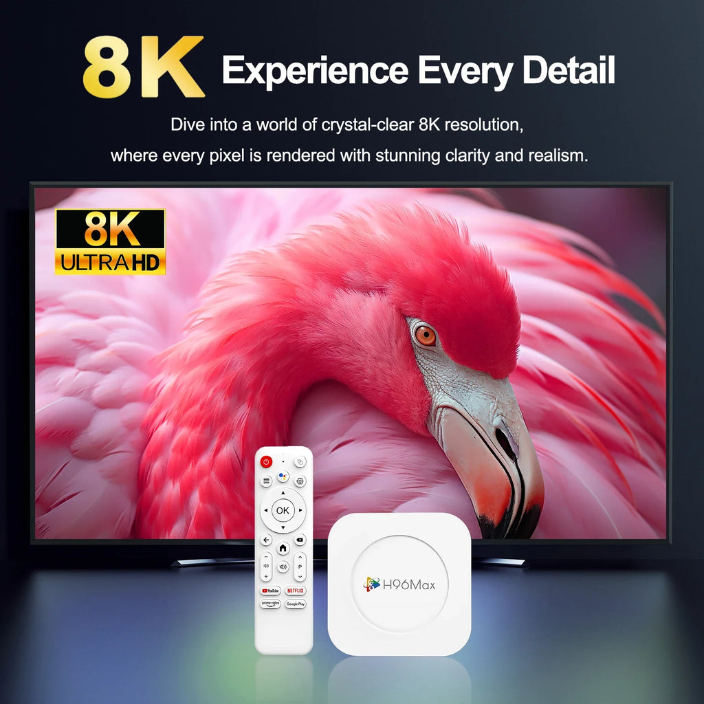 Smart TV Box H96 MAX M1 PLUS Android 14 TV Box Wifi6 Unterstützung 4K 8K Video Set-Top-Box Stimme Assistent Media Player 4GB 32GB 128GB