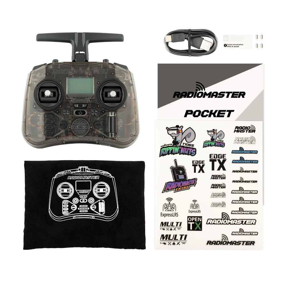 RadioMaster Pocket Hall Gimbal Transmitter Remote Control Portable Lightweight Preinstalled EdgeTX ExpressLRS Or MPM CC2500