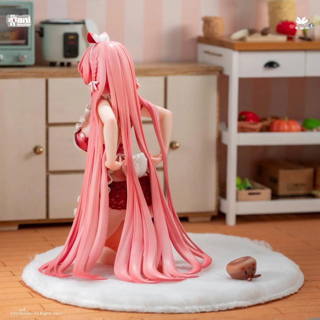In Stock AniMester White Rabbit Rosu -Apron Ver. 1/7 Desktop Cute Doll Anime Action Figure Toy Gift Model Collection