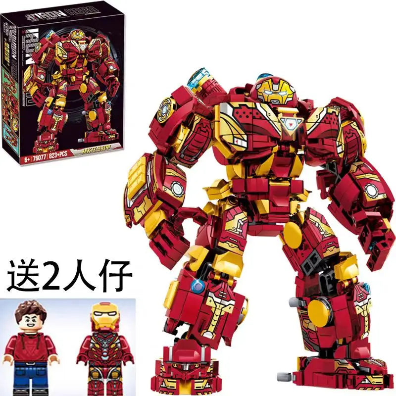 Superheroes Avengers Iron Man Hulkbuster Steel Mecha Action Figures Building Blocks Classic Movie Model  Toys for Kid Gift