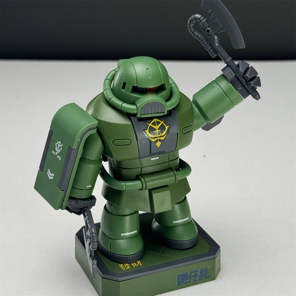 New Fat Zaku Q Version Magnetic Assembly Action Figure Model Kit Green Red Anime Figure Collect Mech Toys Desktop Surprise Gift