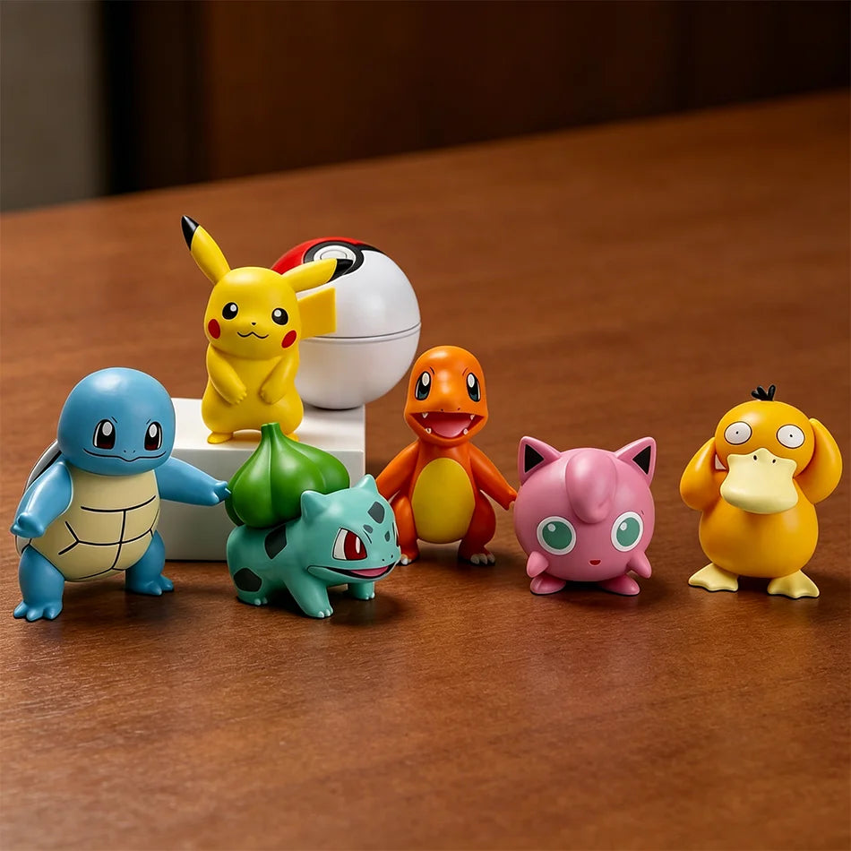Hot Sale 6PCS Anime Figures Mini Toy Models Charmander Psyduck Cute Collectible Dolls Kids Surprise Gift Exquisite In Stock