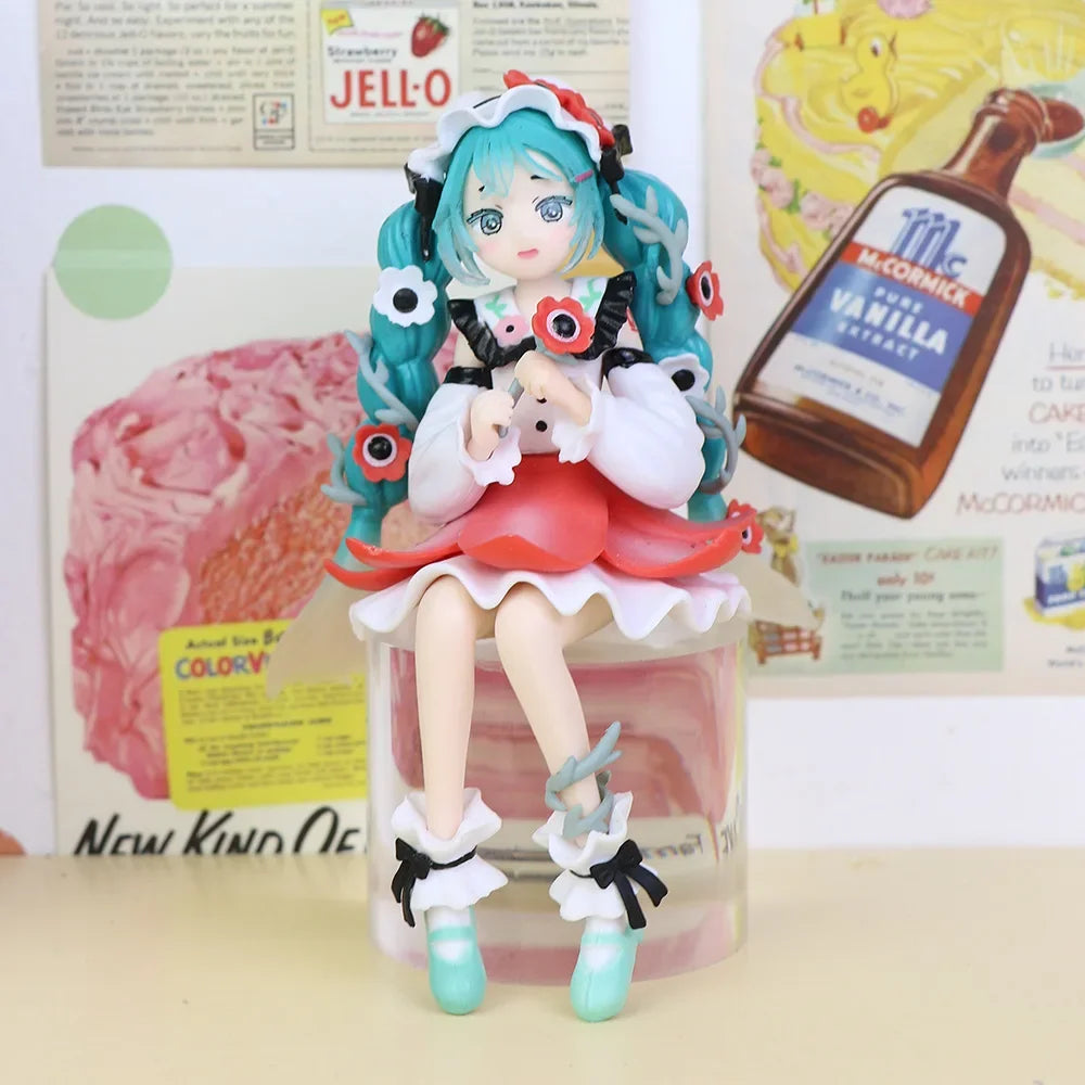 Anime Hatsune Miku Figure Toys Flower Fairy Collection MIKU Kawaii Cartoon PVC Action Figurine Model Dolls Birthdays Gifts Toys