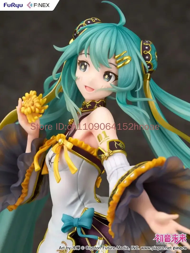 F:Nex Hatsune Miku Vocaloid Figure - Mid-Autumn Night Version Anime Collectible Statue Action Figure Toy for Girls