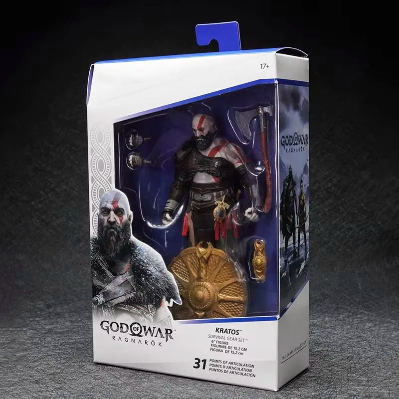 Kratos Model God Of War Ragnarok Figuras Game Action Figure Toys Anime 6-Inch Collectible Figurine Movable Doll Display Gift