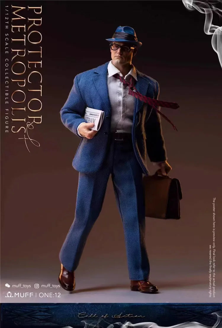 【Ship Immediately】 MUFF TOYS 1/12 Metropoilos Protector Clark Kent Comics Super Hero 6" Male Action Figure Full Set Model Toys