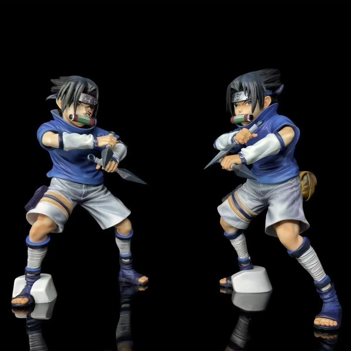 New 18.5cm Naruto Anime Figure Uchiha Sasuke Figurine Collectible Kagebunsin No Jyutu Pvc Statue Model For Boy Room Ornament Toy
