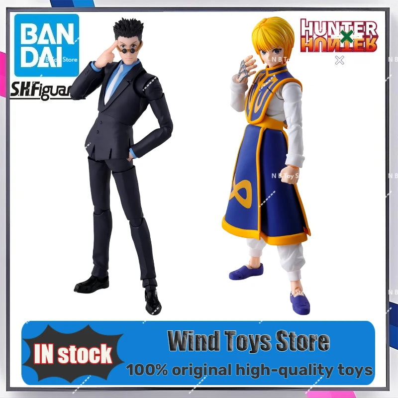 Original BANDAI S.H. Figuarts HUNTER×HUNTER Kurapika Reorio SHF Anime Figures Action Figure Miniature Toys PVC Statuette