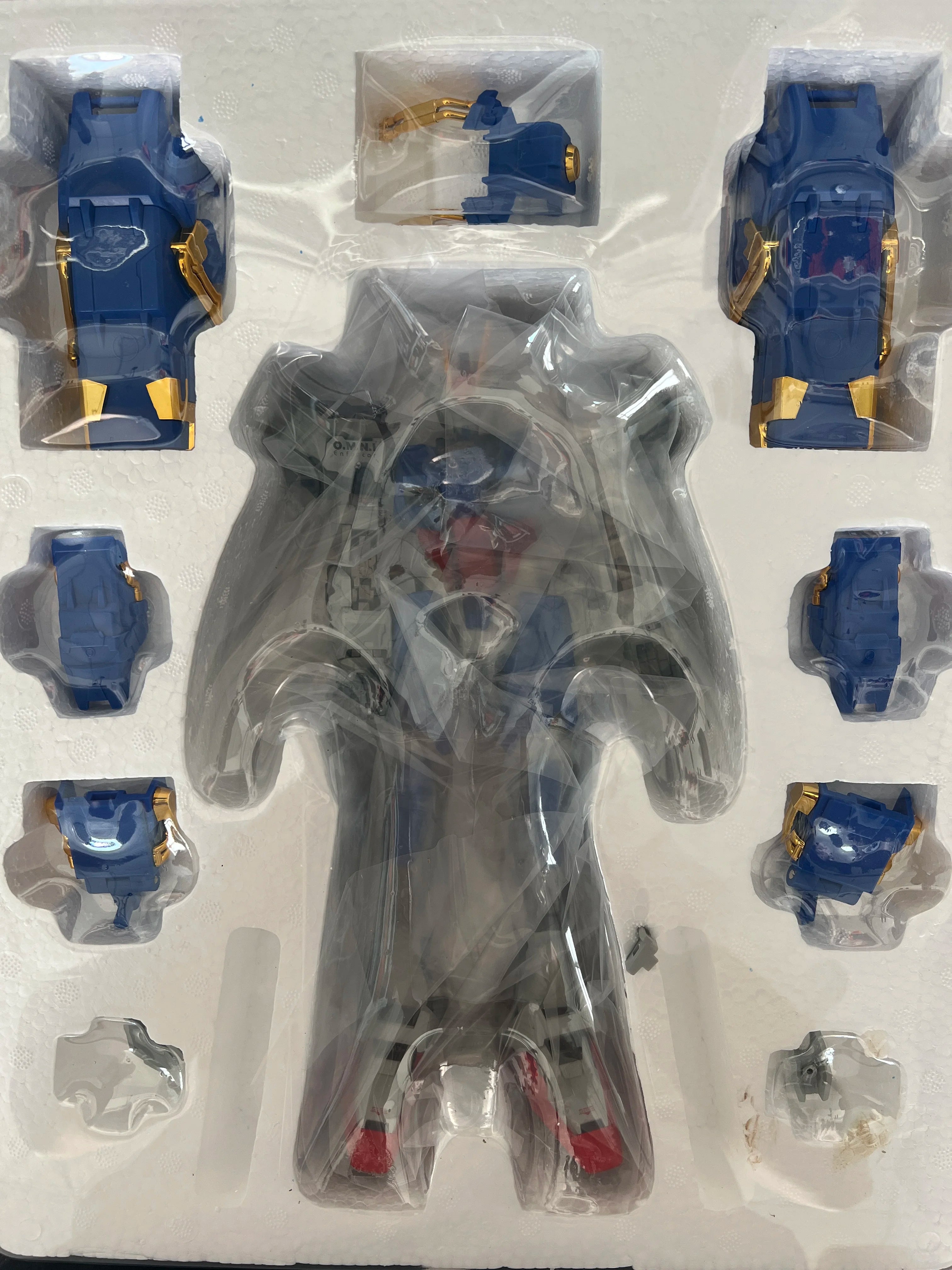 MCSHOW MB 1/72 Strike 2.0 Alloy Action Figure Robot Toy - Blue Warrior Dual Forms Finished Collection Model