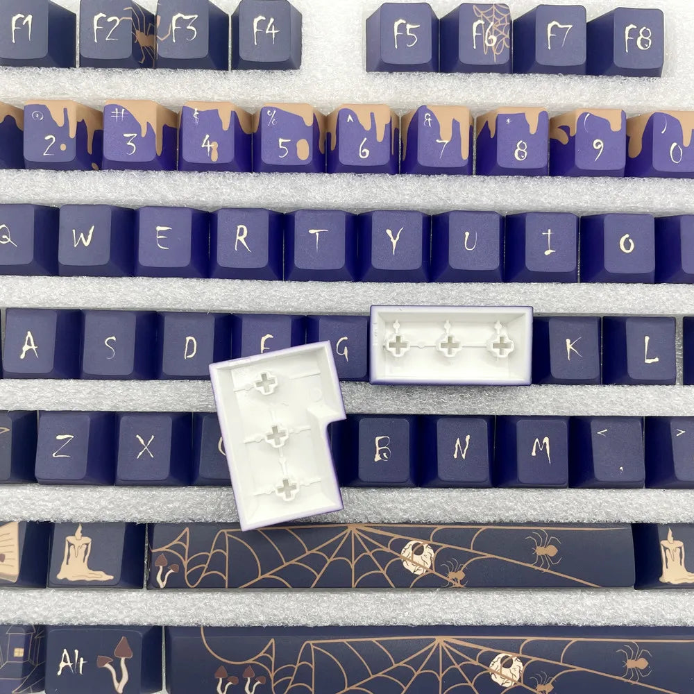 Custom Witch Feast Keycap Mechanical Keyboard 140 Keys Hallowmas Theme PBT DYE Sublimation Cherry Profile For Cherry Mx Switches