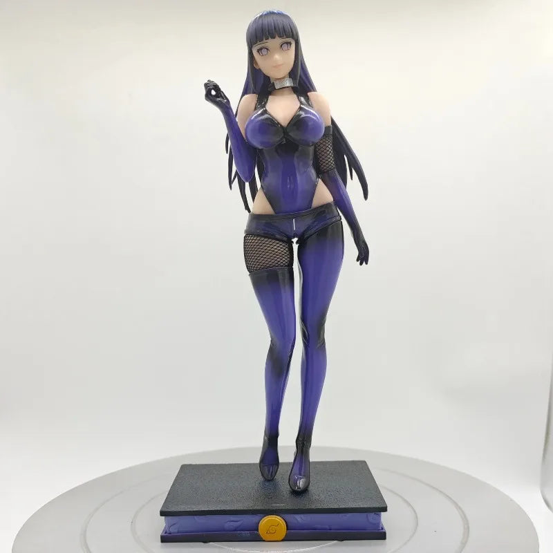 Naruto Shippuden Anime Sexy Hyuga Hinata Figure Latex Catsuit Haruno Sakura Action Figures PVC Statue Collection Model Toys Gift