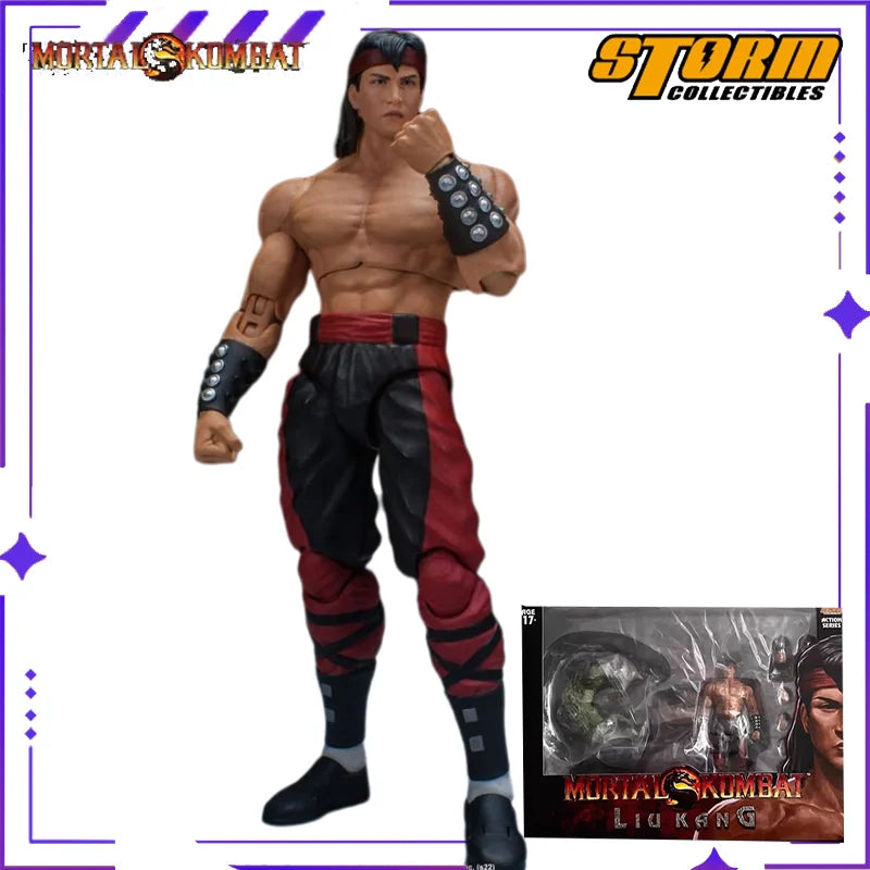 Authentic STORM TOYS Original Mortal Kombat Shaokang SHAO KAHN Arcade Game 6-inch Mobile Doll Model Handmade Toy Gift Collection