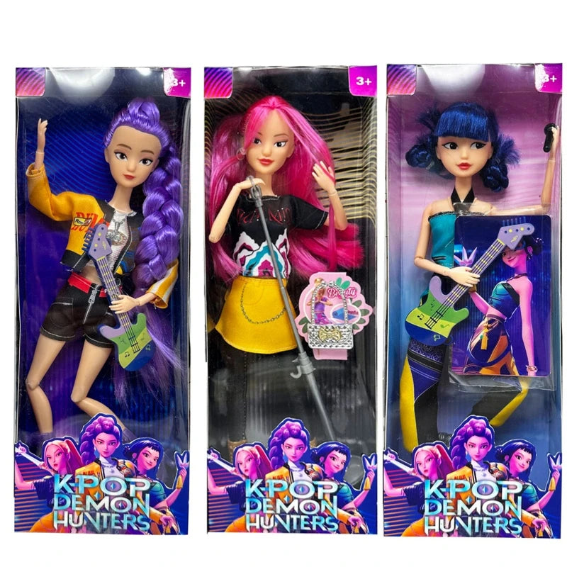2026 anime k pop Demon hunters Witch Hunter Group High appearance Glue doll  doll Girl's heart Decorative doll Holiday Gifts