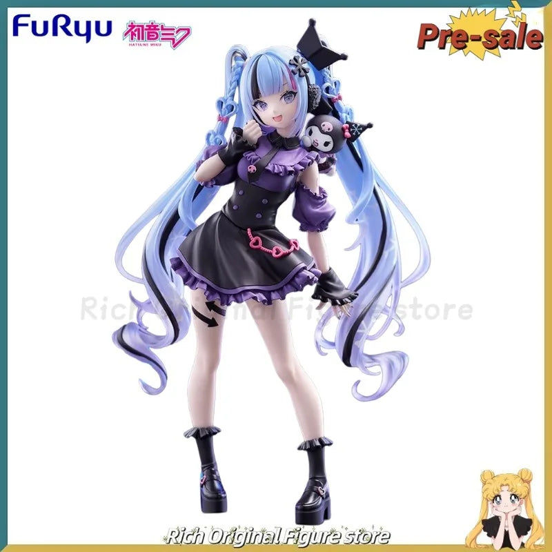 In Stock Original FuRyu Trio-Try-iT Snow Miku X Kuromi Hatsune Miku Anime Figure Model Toy