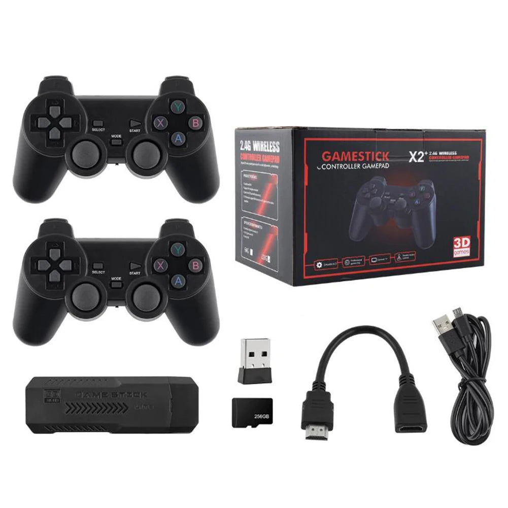 Video Game Stick Lite 4K HD Video Game Consoles 256G Wireless Controller For M8/X2 Plus/K8/M15 58000+ Retro Games Kid Xmas Gift