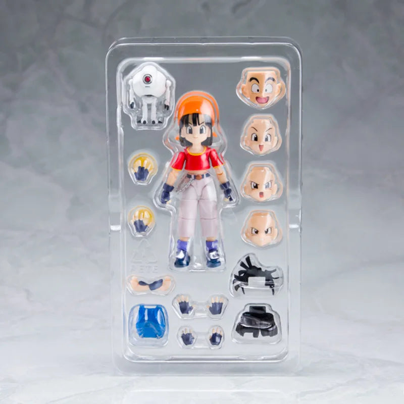 Bandai Genuine SHF Dragon Ball Pan -GT- &GILL Anime Action Figure Joints Movable Collectible Model Toys Ornaments Gift Children
