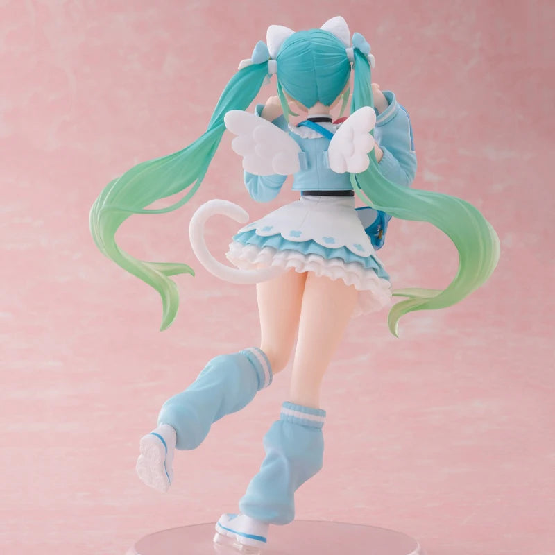 Original TAiTO Hatsune Miku Fashion Doll Creative Fashion Fancy Anime Figure PVC 18CM Collectible Model Statuette Ornament Gift