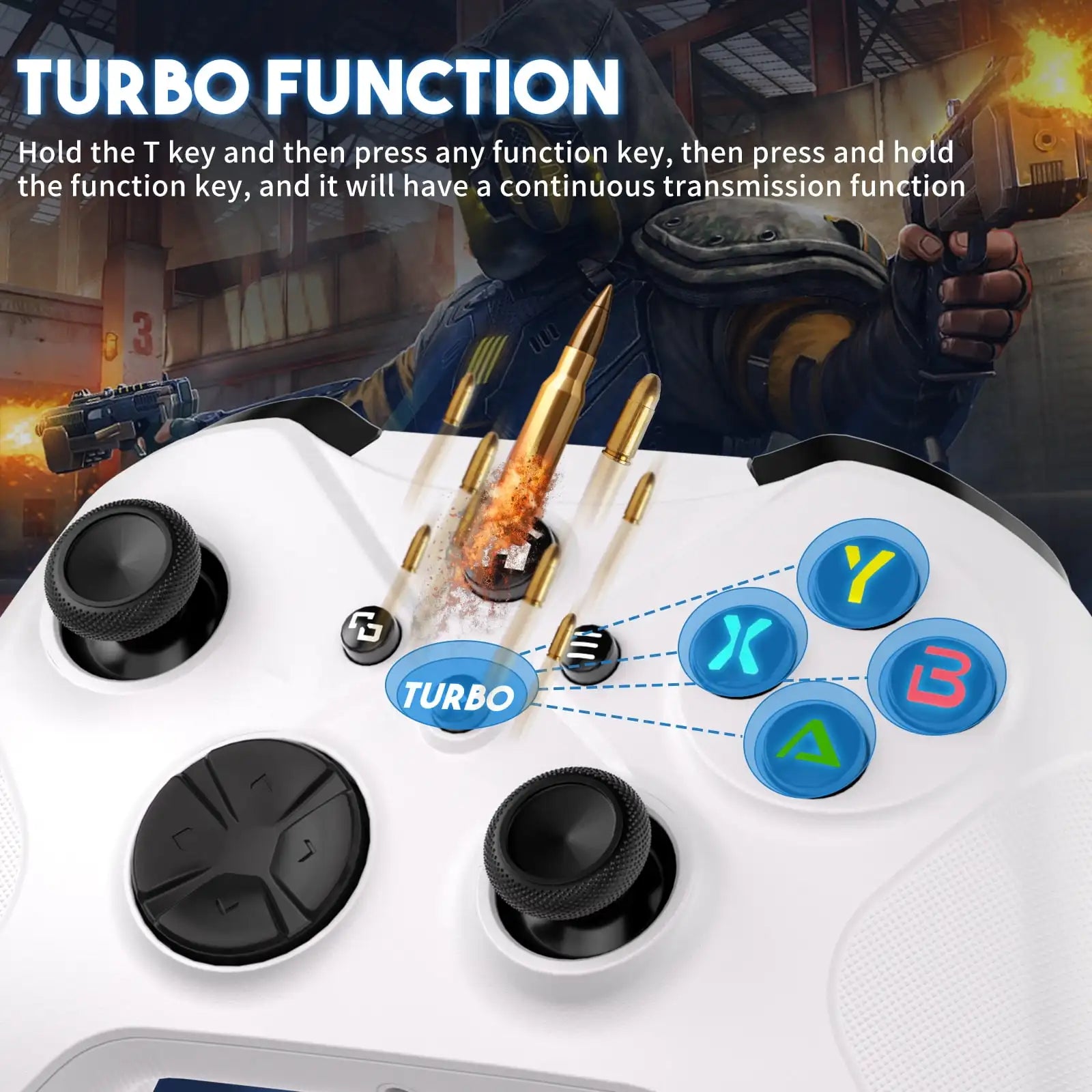 Wireless Controller For Xbox One Series X/S Pc Gaming Gamepad With Six Axis Gyro Sensor Dual Vibration Hall Effect Wifi Joystick