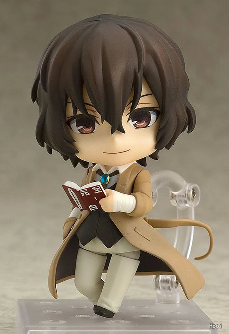 10CM Anime Bungo Stray Dogs Dazai Osamu Figure Action #657 Replacement Face Accessories Model Toy Gift Collection PVC OB11