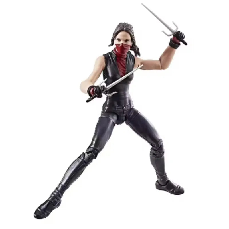 Original Hasbro Marvel Legends Series ELEKTRA Anime Figure Toy Collection Model