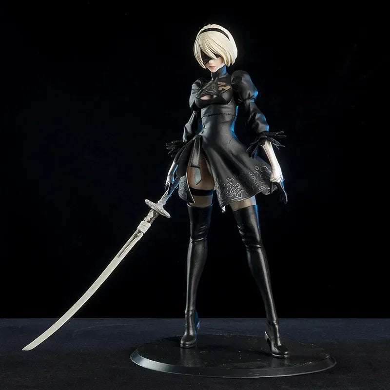 Yorha Figur NieR Automata 2B Nr. 2 Typ B Anime Figuren Deluxe 28 cm PVC Modell Action Figur Sammlung Dekoration Spielzeug Geschenke