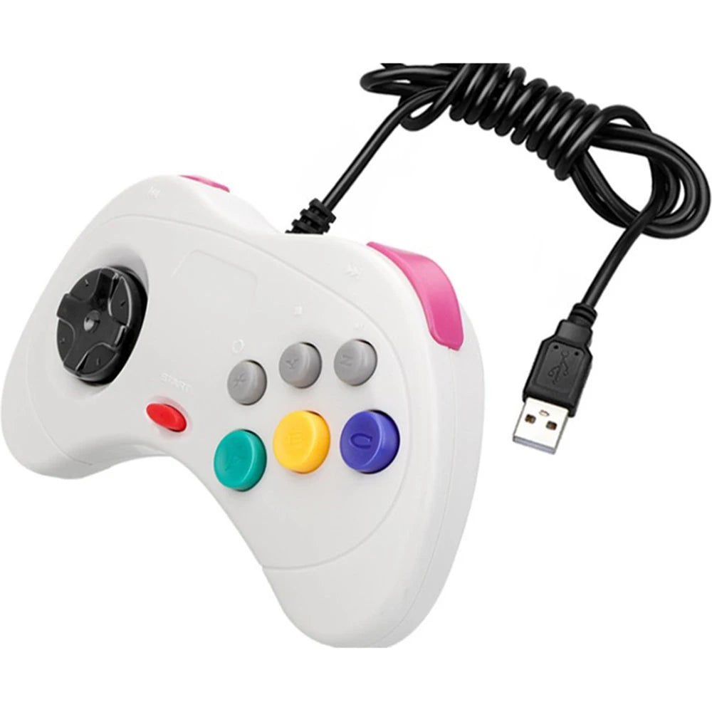 USB Classic Game Controller Gamepad Joypad Wired Gamepads For Sega Saturn System Style for PC