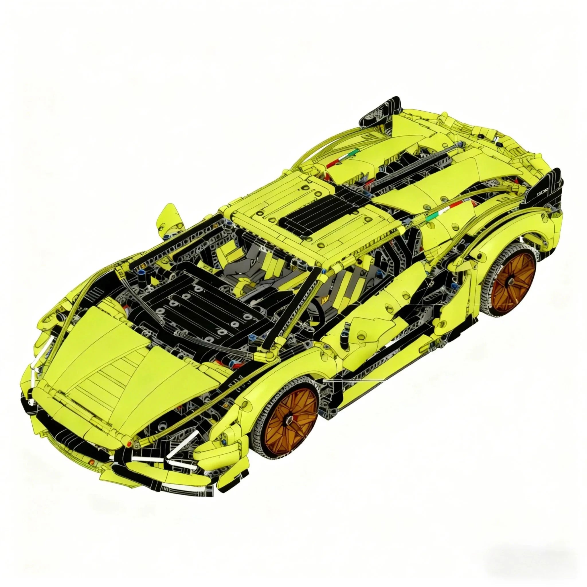 Green Luxury Sedan Supercar 42115 Building Blocks Sets Compatible with Legoed Particles Suitable for Christmas Gifts 3696pcs