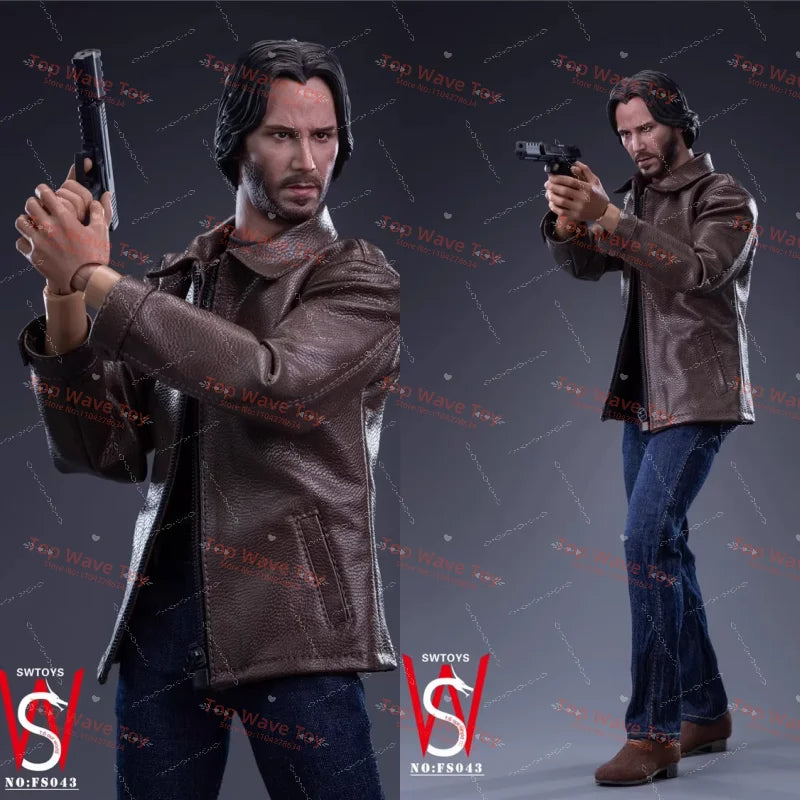 New Stock SWTOYS FS043 Scale 1/6 John Wick Swift Pursuit God Killer Full Set Moveable Action With Pet Dog Action Figure Toy
