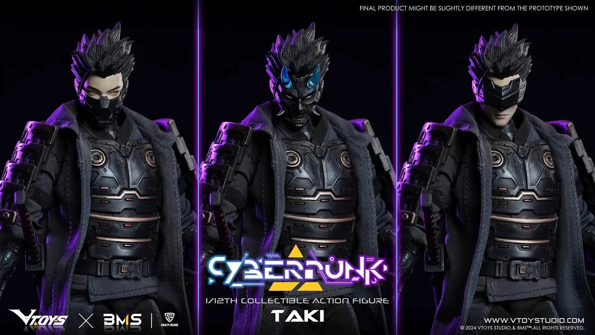 In Stock Vtoys 1 12 Cyberpunk Samurai Taki Articulated Action Figure