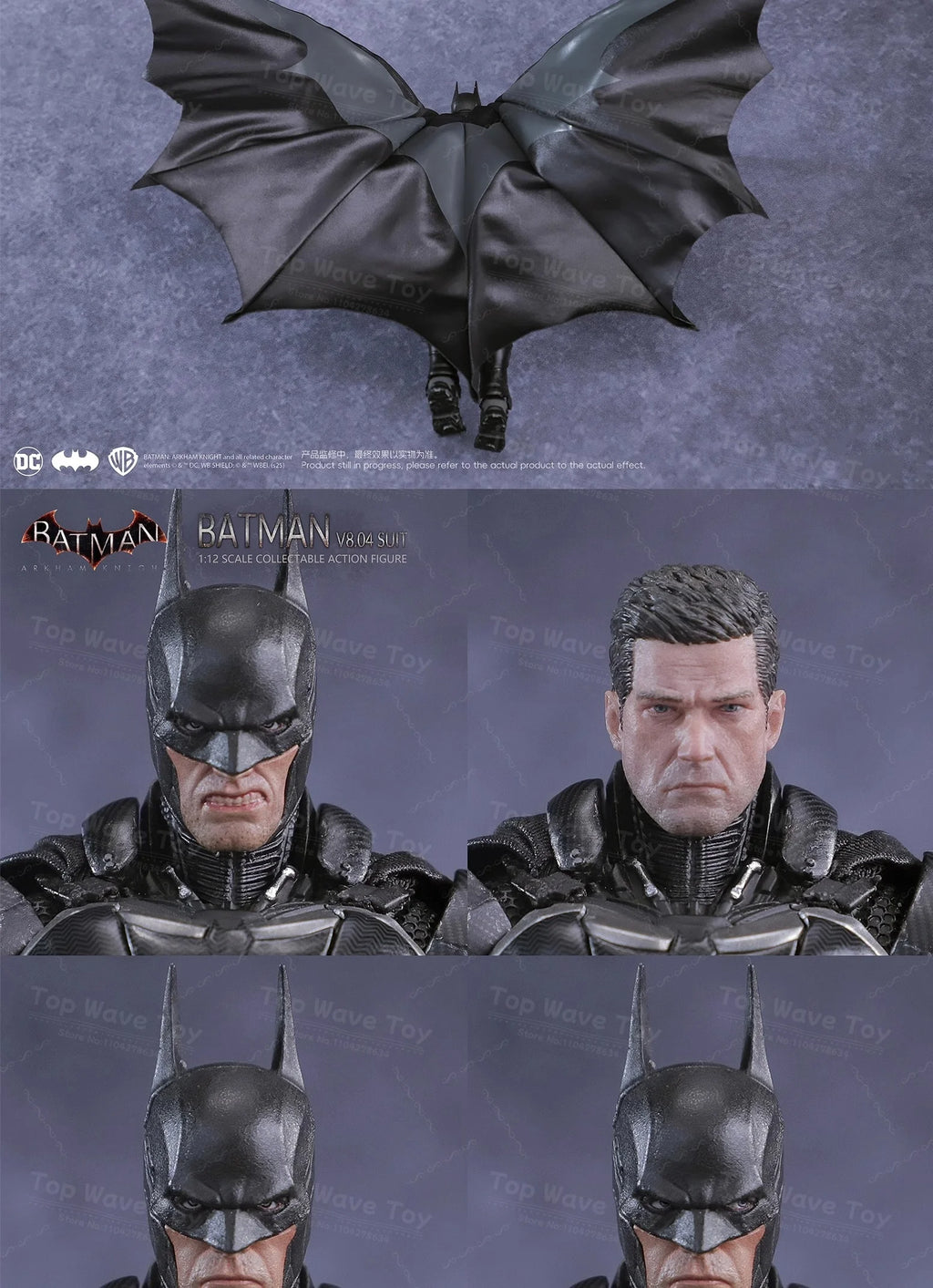 2025 New Stock Batman Arkham Knight Action Figure LPZZ 1/12 Scale Soldier Warrior Edition Batman Full Set 6-inches Model Toys