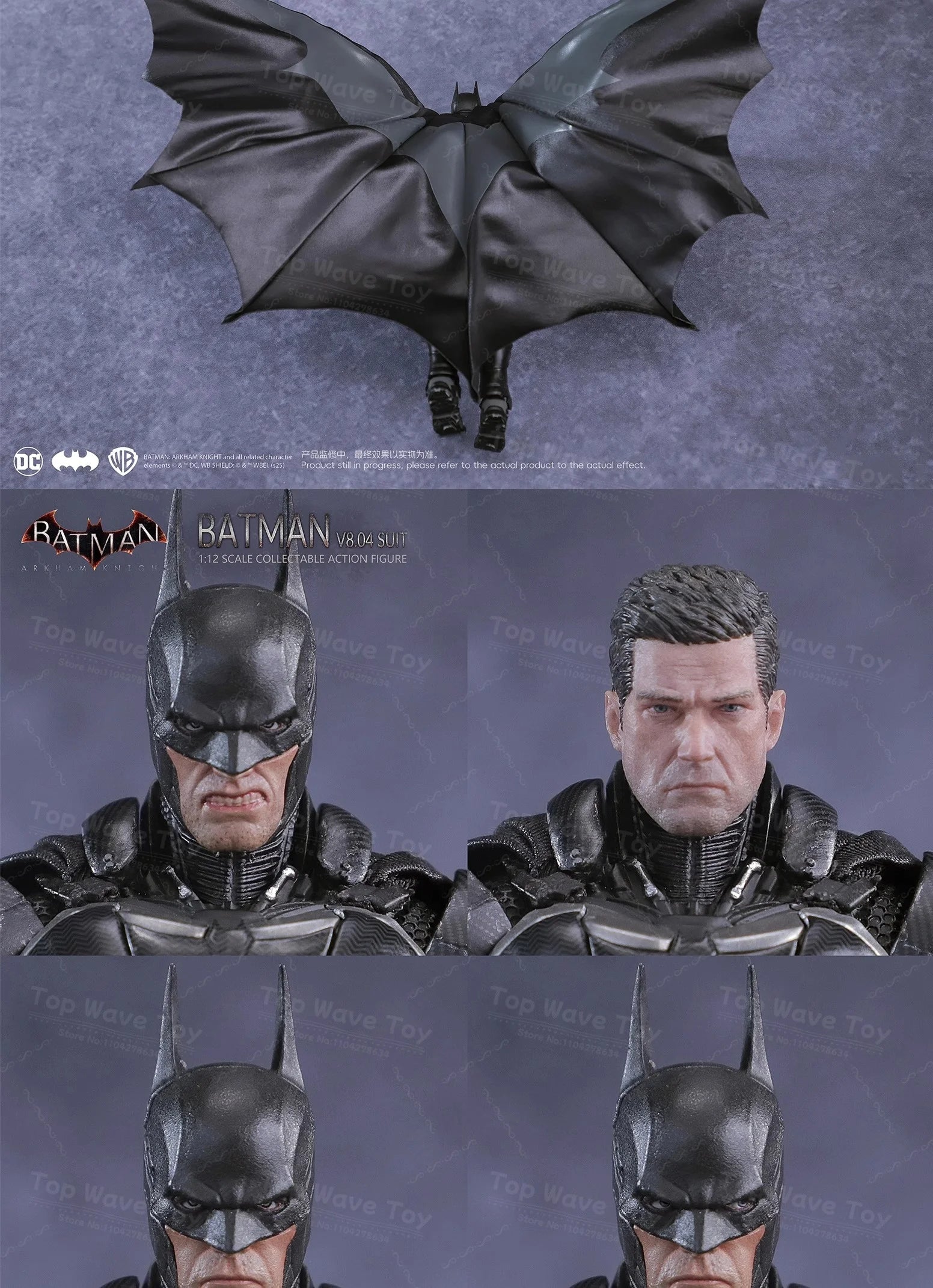 2025 New Stock Batman Arkham Knight Action Figure LPZZ 1/12 Scale Soldier Warrior Edition Batman Full Set 6-inches Model Toys