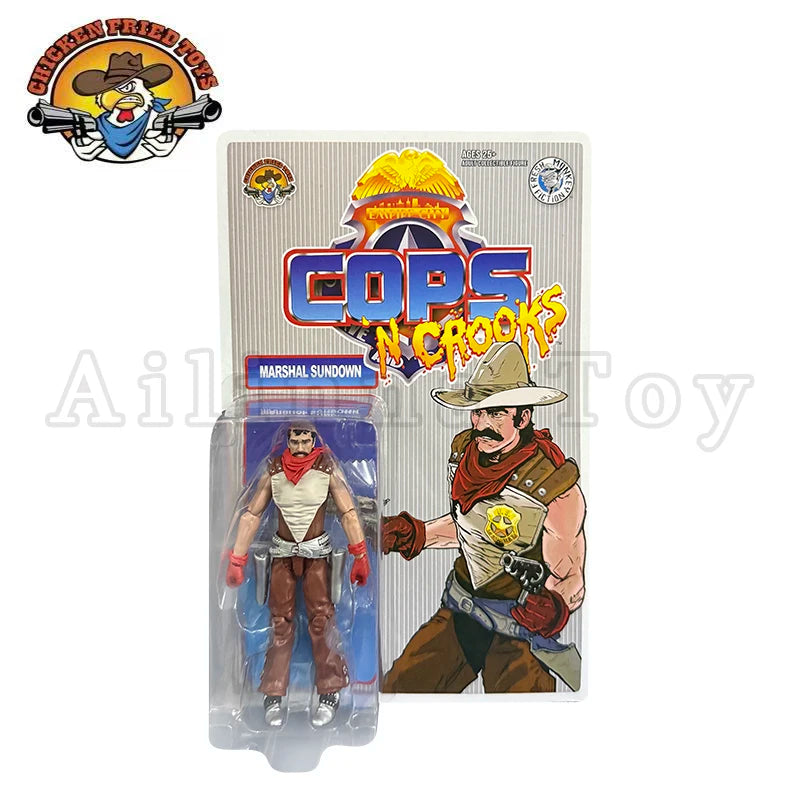 Chicken Fried Toys 1/18 3.75inch Action Figure Dime Novel Legends Marshal Sundown Collection For Gift