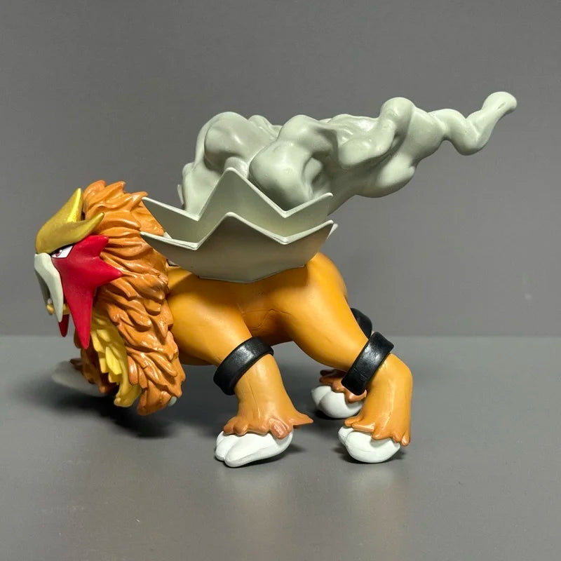 Pokemon Three Sacred Beasts Figure Entei Suicune Raikou Anime Pet Elf Doll Model Decoration Collectible Handmade In Stock