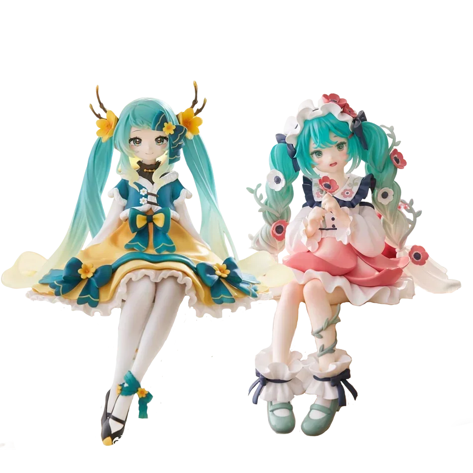 Anime Hatsune Miku Figure Toys Flower Fairy Collection MIKU Kawaii Cartoon PVC Action Figurine Model Dolls Birthdays Gifts Toys