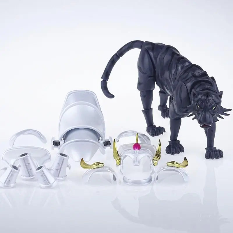 Koo Model Action Figure Yoroiden Samurai Troopers Ronin Warriors Black Flame King Black Tiger  Movable Alloy Anime Figure Toys