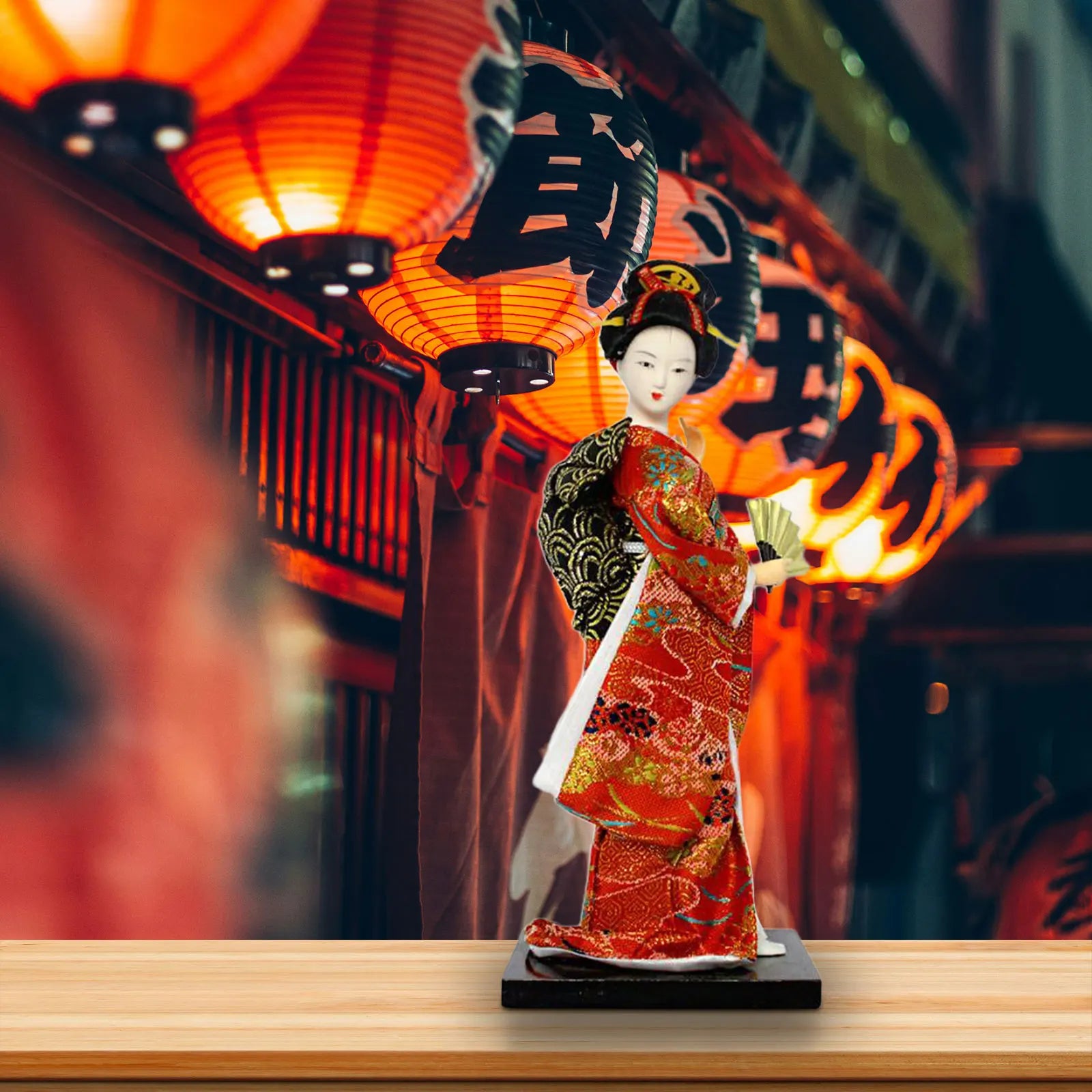 Japanese Geisha Kimono Doll Geisha Figurine Store Cabinet Living Room Decoration Desktop Figurine Ornament