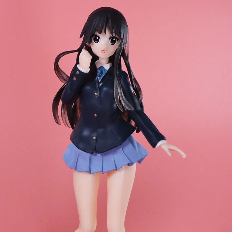 20 см K-ON！, K-ON！ Аниме фигурки Хирасава Юи Акияма Мио Униформи Красиво момиче Каваи екшън фигурка PVC модел кукла играчки подарък