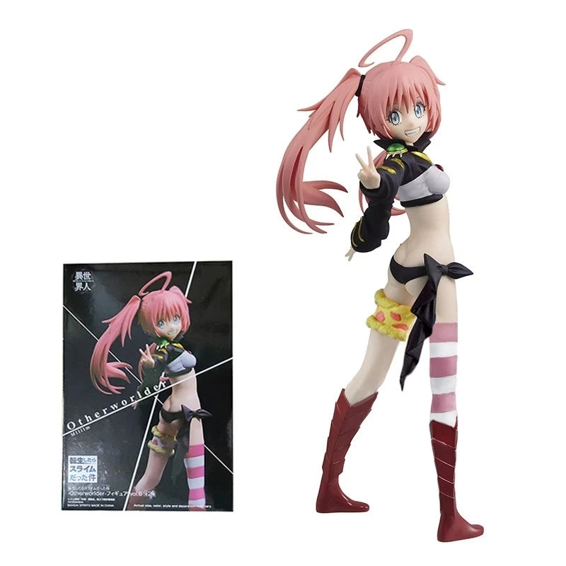 Anime-Figur Milim Nava, damals wurde ich als Schleim wiedergeboren, PVC, 16 cm, süße Actionfigur mit gegabelten Händen, Modell, Kinderspielzeug, Geschenk